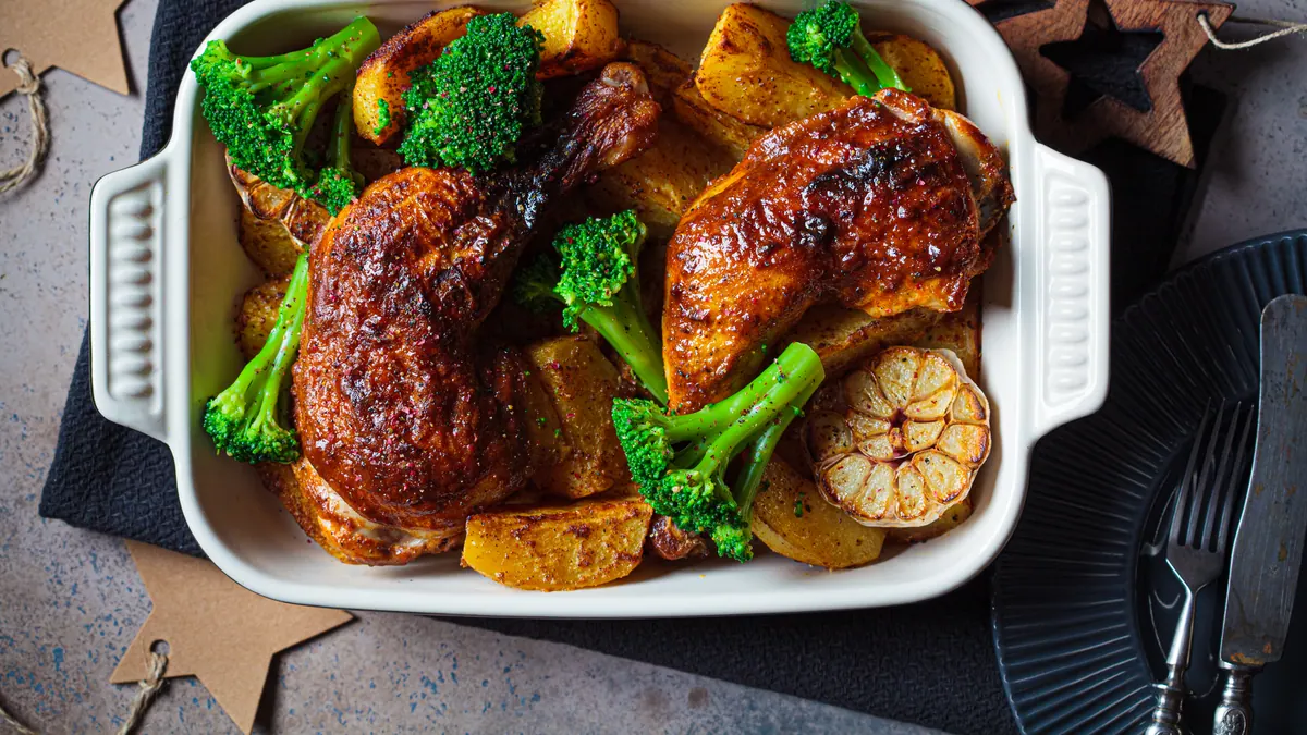 Pollo especiado en freidora de aire