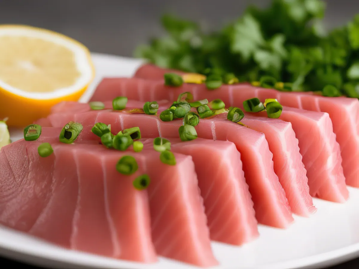 Sashimi de atún rojo