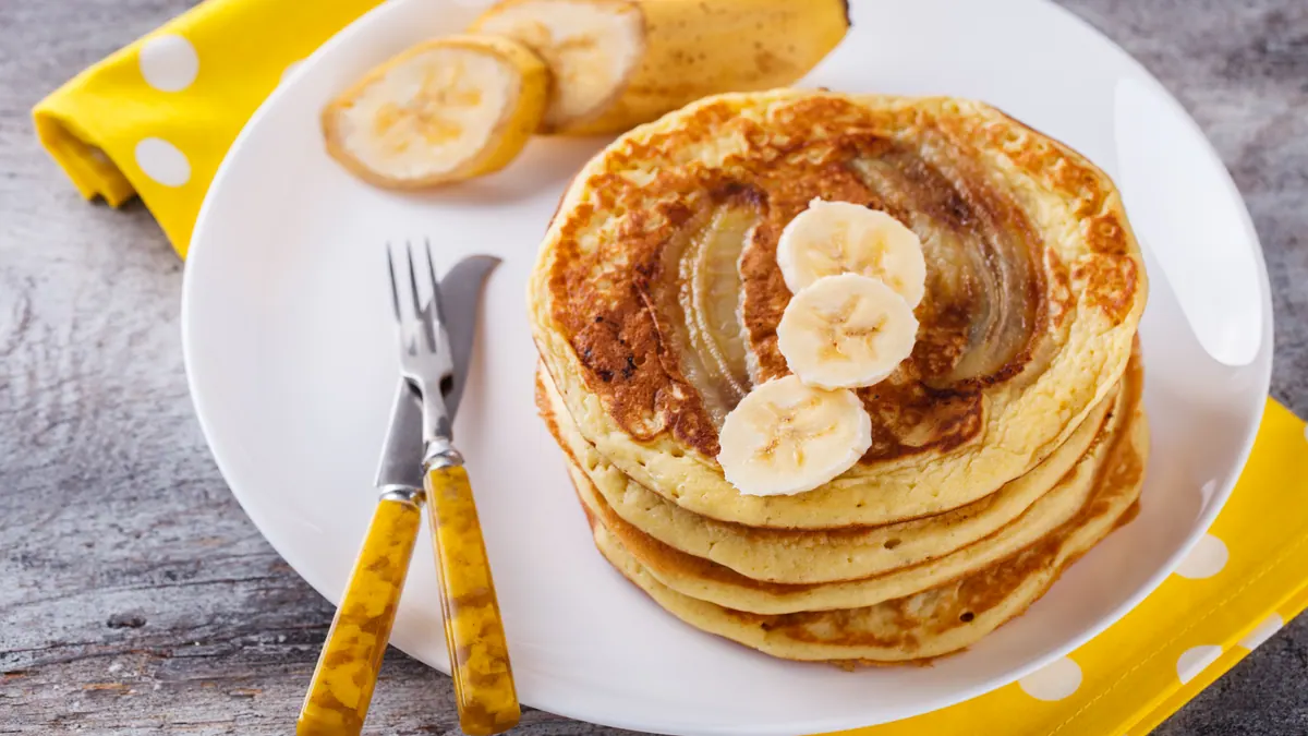 Tortitas de plátano y avena