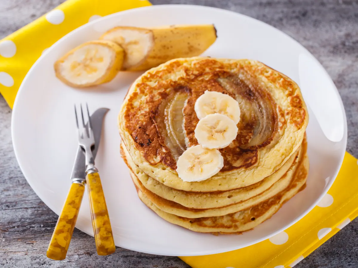 Tortitas de plátano y avena